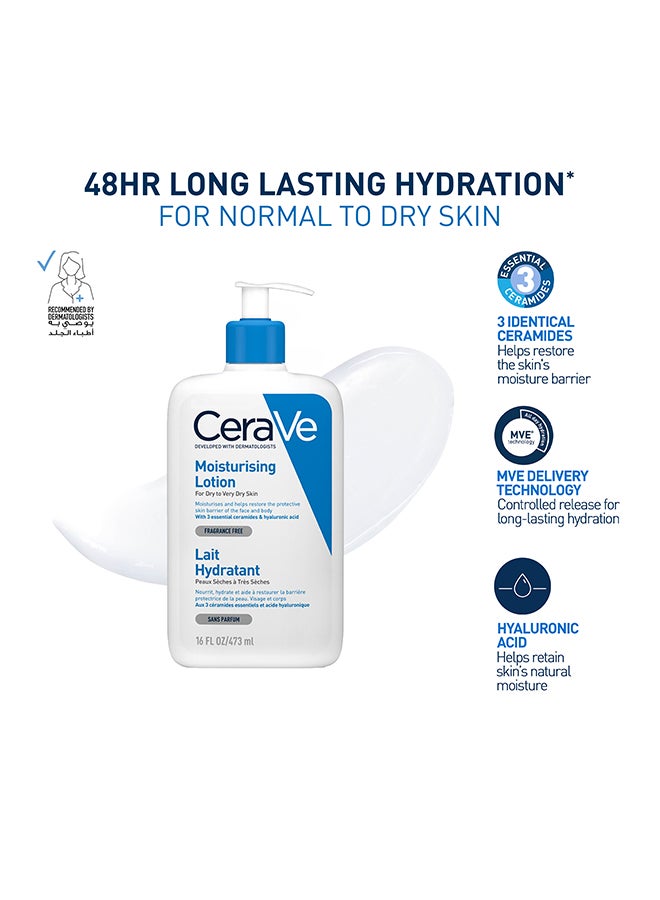 سيرا في لوشن مرطّب للبشرة العادية إلى الجافة مع حمض الهيالورونيك 473ملليلتر - Image 1