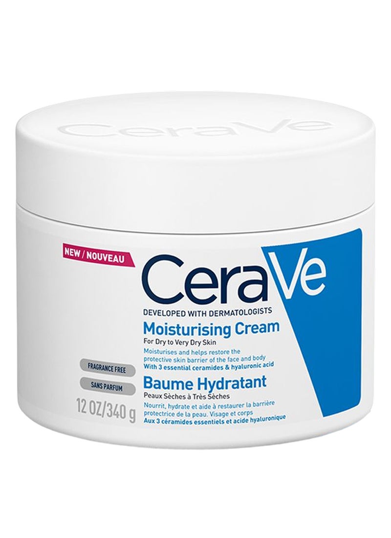 CeraVe Moisturizing Cream for Dry to Very Dry Skin with Hyaluronic Acid 340grams - Image 1