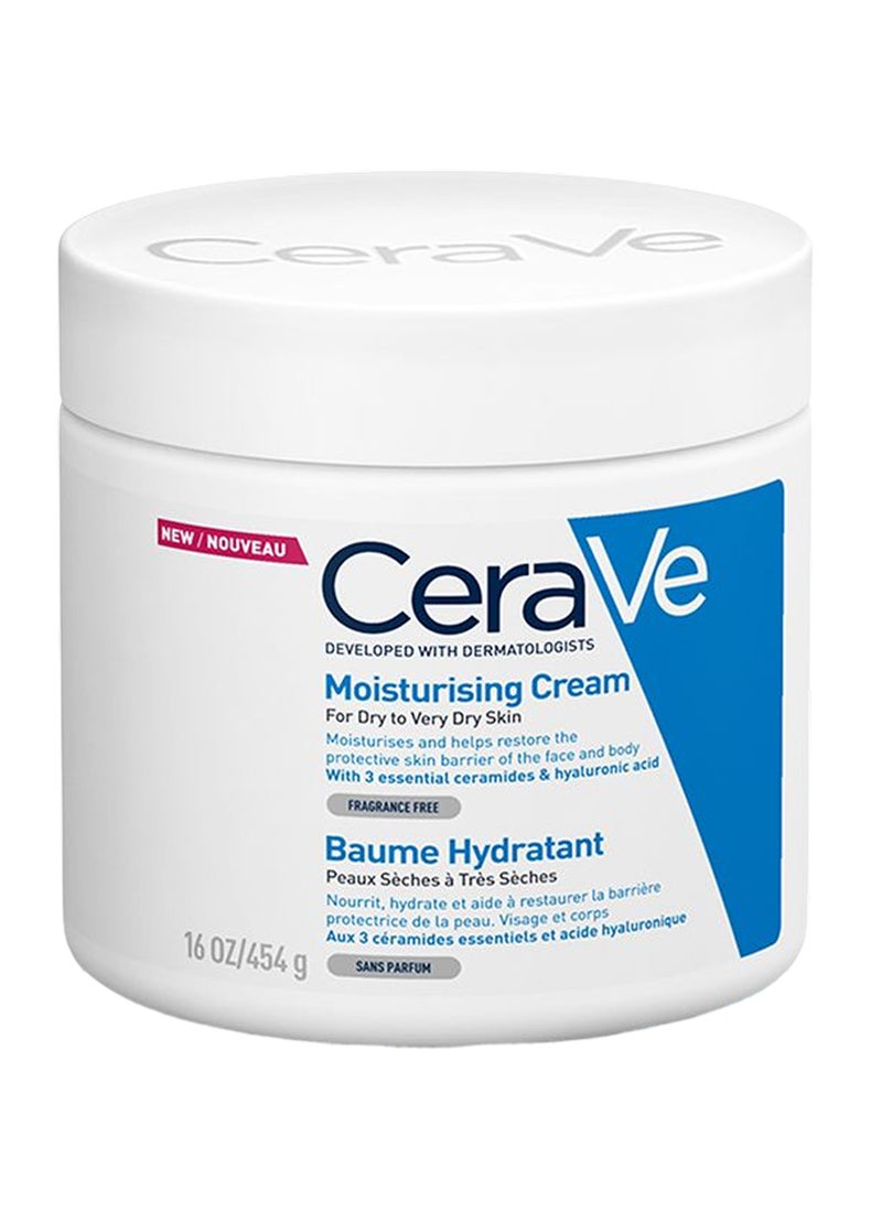 CeraVe Moisturizing Cream for Dry to Very Dry Skin with Hyaluronic Acid 454grams - Image 1