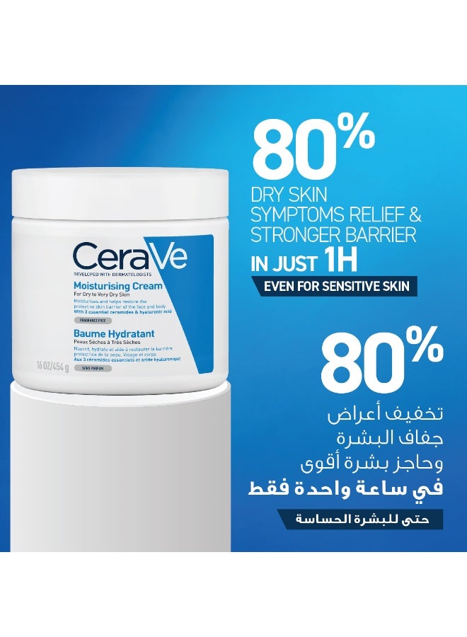 CeraVe Moisturising Cream For Dry To Very Dry Skin 3 Essential Ceramides 454grams - Image 4
