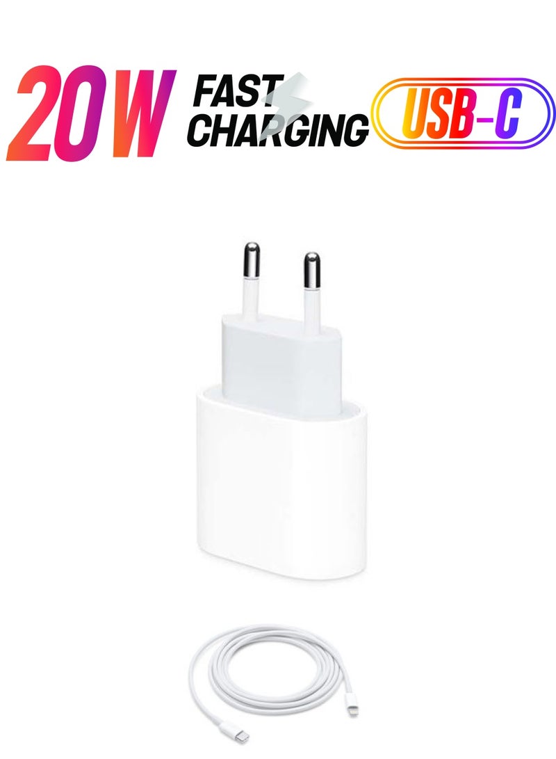 Apple - 20W USB-C Power Adapter With Lightning To USB-C Cable 2meter White - Image 1