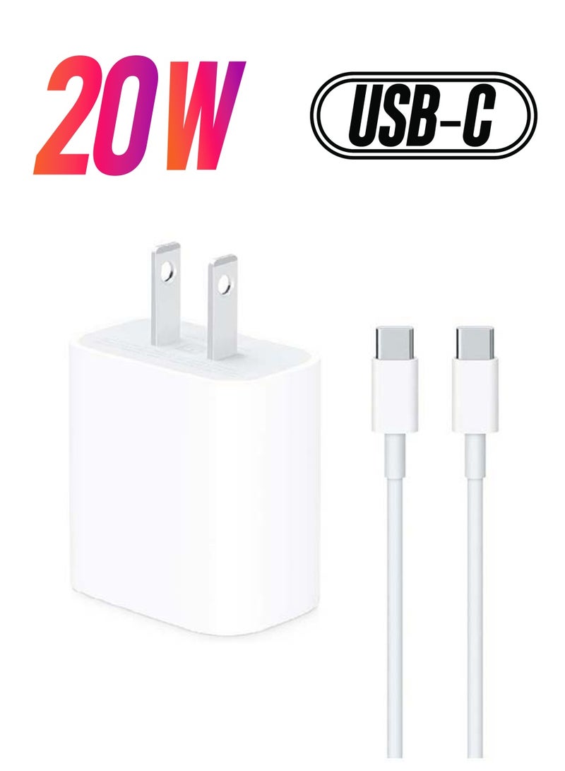 Apple 2 in 1 Pack of 20W USB-C Power Adapter and USB-C Charge Cable (2 m) white  - Image 1