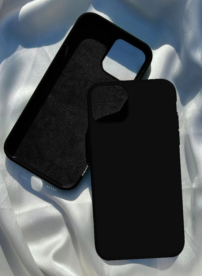 MARGOUN Protective Silicone Case Cover For iPhone 13 (6.1 inch) Black - Image 3