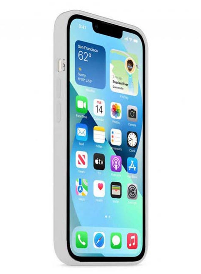 MARGOUN - Protective Silicone Case Cover For iPhone 13 (6.1 inch) Grey - Image 1