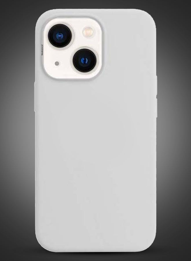 MARGOUN - Protective Silicone Case Cover For iPhone 13 (6.1 inch) Grey - Image 1