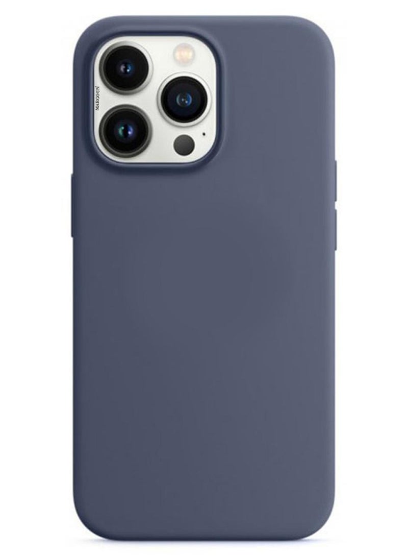 MARGOUN Protective Silicone Case Cover For iPhone 13 Pro Max (6.7 inch) Dark Blue - Image 1