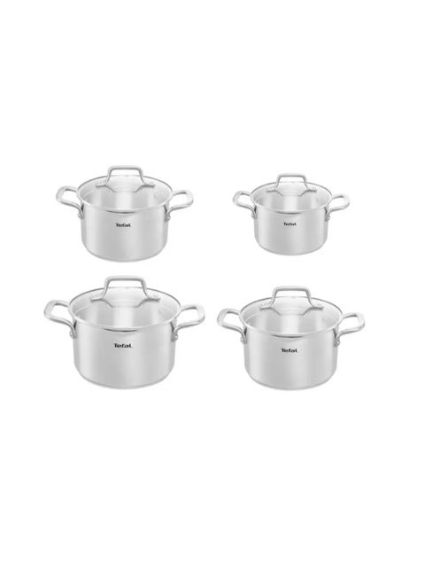 Tefal SS Duetto -4Pots Set Silver 20-24-26-28cm