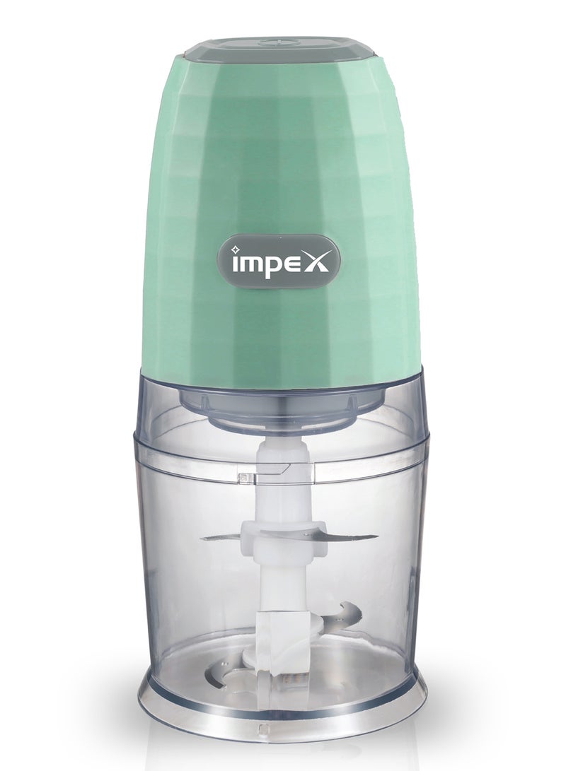 Impex - Electric Food Chopper 300W Mixer Grinder with Safety Switch Double Layered Stainless Steel Sharp Blade 0.6L Chopper Bowl, Unique Lattice Design, Safety Switch, Overheat Protection, and Easy-to-Clean Design, 220-240V, 50/60Hz 0.6 L 300 W FC 3203 Multicolor - Image 1