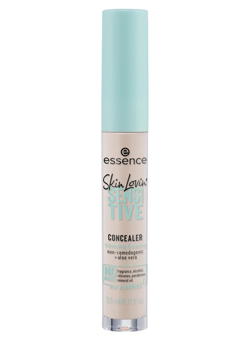 Essence Skin Lovin' Sensitive Concealer 3.5 ml | Shade 10 Light | Lightweight Hydrating Formula with Aloe Vera | Natural Coverage for Spots Redness and Under-Eye Circles light - Image 1
