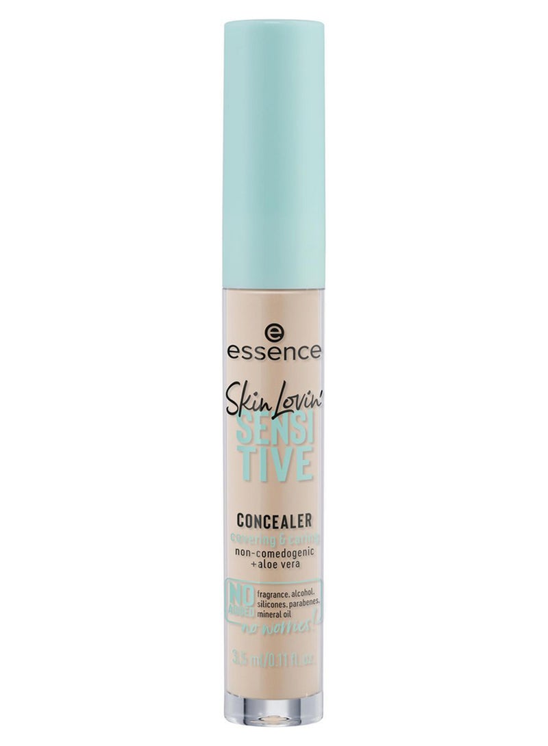 Essence Skin Lovin' Sensitive Concealer | 20 Medium | Lightweight Hydrating Concealer with Aloe Vera | Natural Look & Flawless Coverage | Gentle on Sensitive Skin | Everyday Makeup Essential | 3.5ml Medium - Image 1