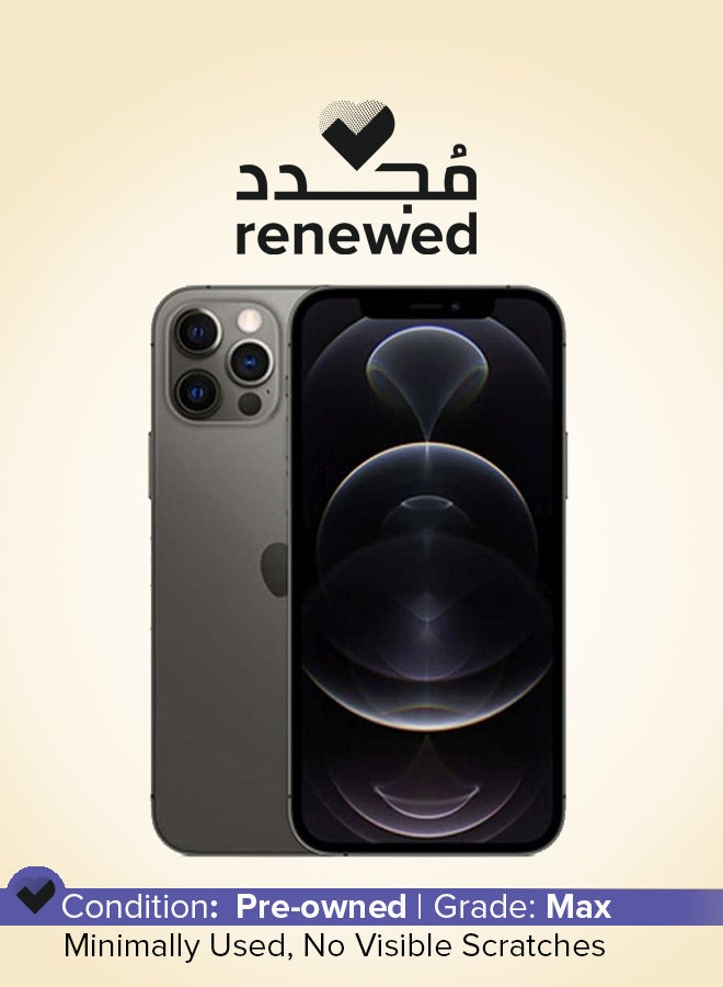 ابل  مُجدد - هاتف آيفون 12 برو مع تطبيق فيس تايم بذاكرة داخلية سعة 512 جيجابايت وبتقنية 5G بلون رصاصي داكن - النسخة العالمية - Image 1