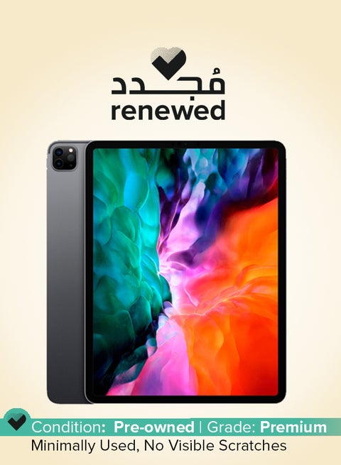 Renewed - iPad Pro 2020 (4th Gen) 12.9-inch 128GB Wi-Fi Space Gray With FaceTime