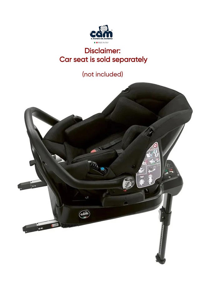 Cam قاعدة مقعد سيارة للأطفال 2 في 1، مقاعد متوافقة مع المركبات، دعم قابل للتعديل، قاعدة تثبيت عائلية، إضاءة تفاعلية حتى وزن 6.8 كجم - أسود - Image 5
