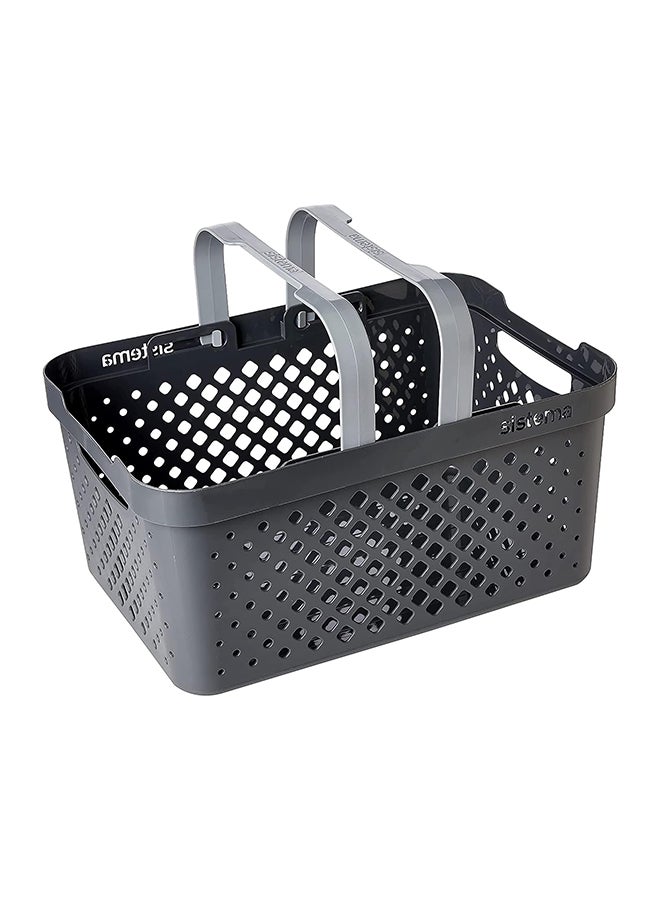 سيستيما سلة من البولي بروبيلين بمقابض جانبية أسود - Image 2