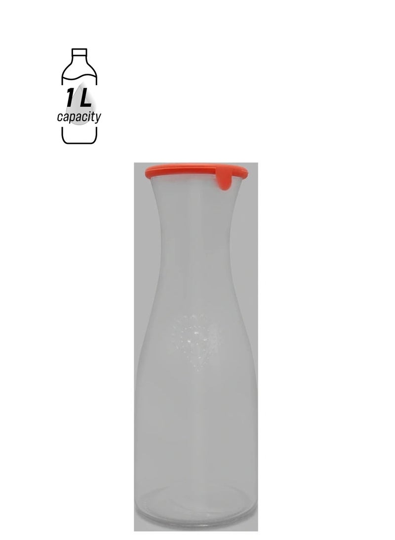 Glass Bottle With Silicone Lid Clear 1000ml