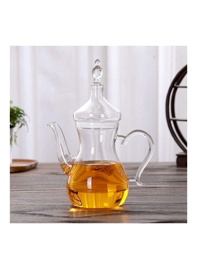 Lushh Heat Resistant Borosilicate Arabic Style Glass Teapot Clear 1000ml - Image 2