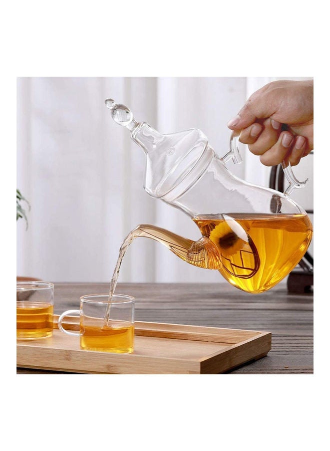 Lushh Heat Resistant Borosilicate Arabic Style Glass Teapot Clear 1000ml - Image 5