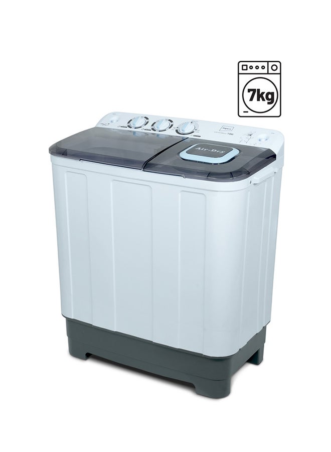 إمبكس غسالة ملابس نصف أوتوماتيكية سعة 7 كجم، غسيل الملابس، قوة 350 واط، عصر 160 واط، تحميل علوي، موفرة للطاقة، ضمان لمدة عامين - أسود/أبيض/رمادي - WM 4204 7 kg 350 W WM 4204 أسود/أبيض/رمادي - Image 1