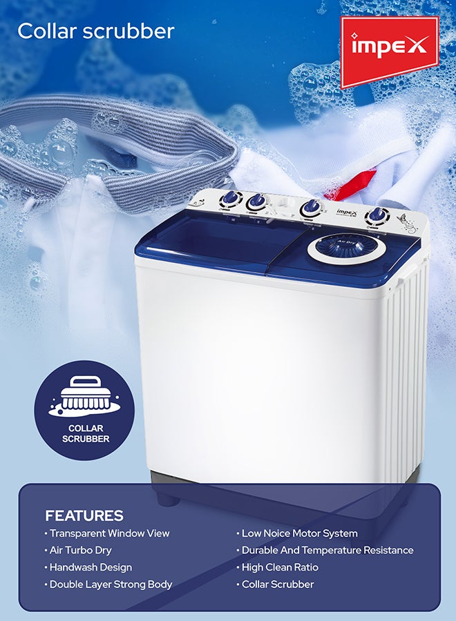 Impex WM 4205 12KG Semi Automatic Washing Machine 12 kg 420 W WM 4205 White/Blue/Grey - pnsku/N51197231A/45/_/1711030409/46fceb3e-3f15-4221-8bb3-4132c56efc4b