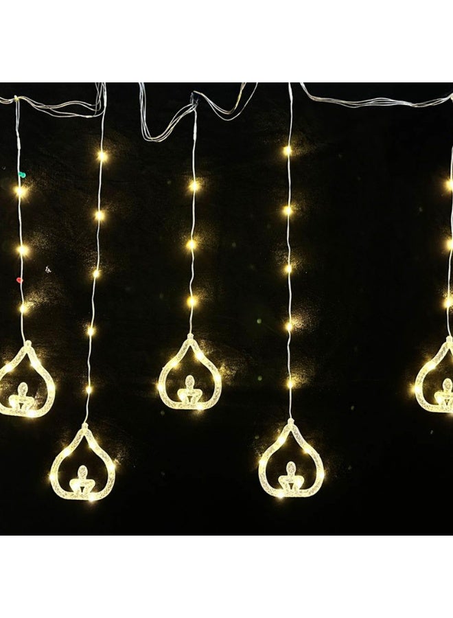 Led  Light Diya Yellow 14.5X12X15 Cm - Image 1