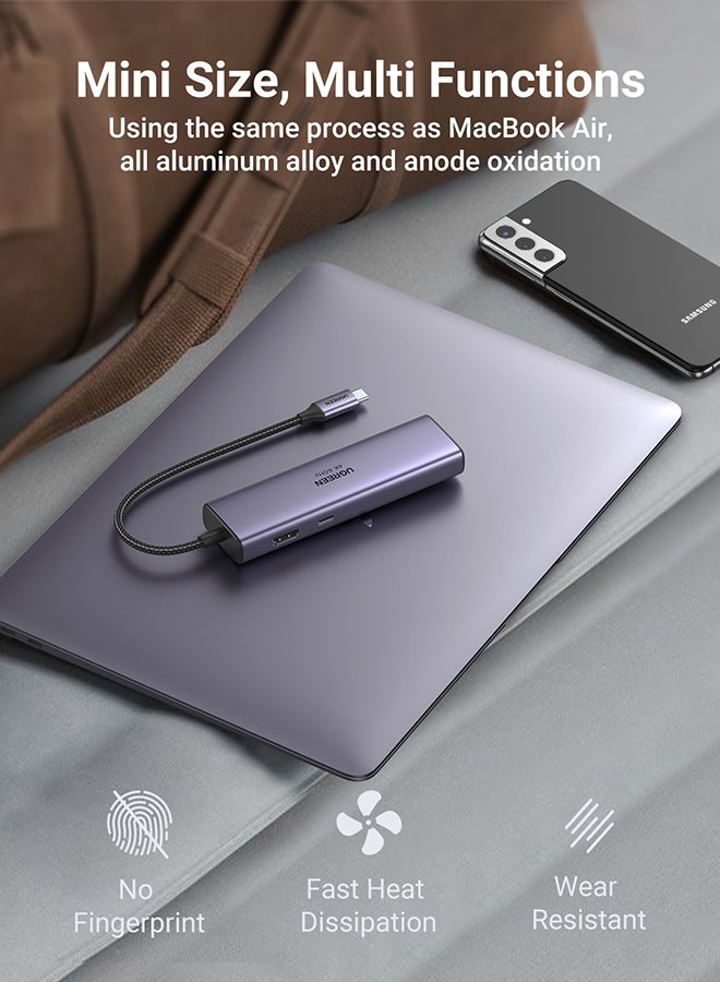 محول7 في 1 USB C متعدد المنافذ 4K@60Hz مع منفذين USB محطة إرساء USB-C مع 4K HDMI، قارئ بطاقة SD/TF، الطاقة تسليم الألومنيوم 100W USB-C، متوافق مع ماك بوك، أيفون 15، ايباد برو 2021،آيباد إير لون رمادي - pnsku/N51209958A/45/_/1710950007/94398aa8-e95f-41de-bdab-1571ed7eef24