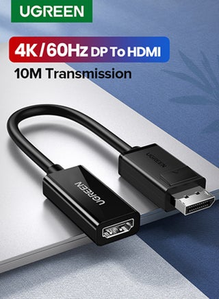 كابل عرض فيديو محول من منفذ شاشة إلى HDMI بدقة 4K وتردد 60 هرتز ذكر إلى DP أنثى إلى HDMI لأجهزة التلفزيون عالية الوضوح وأجهزة البروجيكتور وأجهزة الكمبيوتر أسود - pnsku/N51209961A/45/_/1712550801/a76779b9-26dc-4309-b54c-1771921cf455