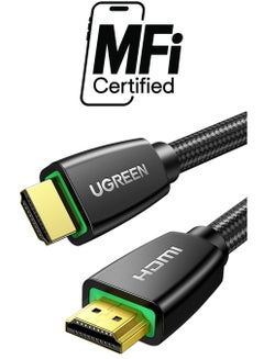 Ugreen HDMI Cable 4K 5M HDMI 2.0 18Gbps High-Speed 4K@60Hz HDMI To HDMI Video Wire Ultra HD 3D 4K HDMI Cord Braided Compatible With MacBook Pro UHD TV Nintendo Switch Xbox PlayStation PS5/4 PC Laptop-5M Black  - Image 1