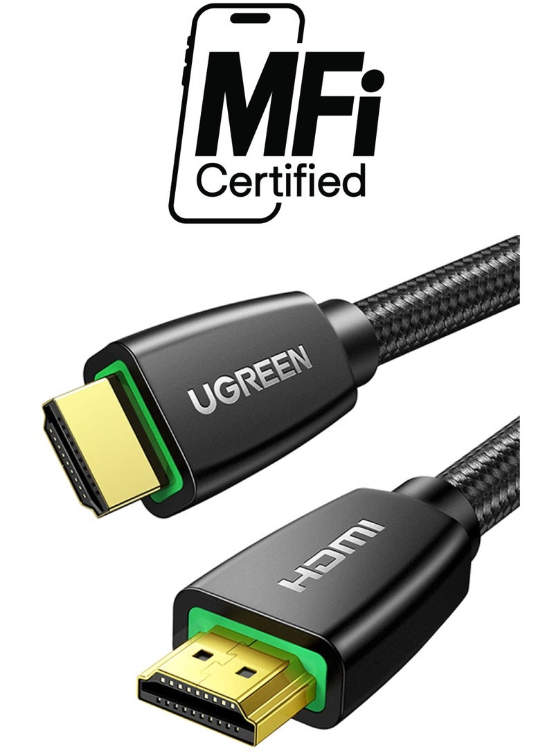 Ugreen HDMI Cable 4K 5M HDMI 2.0 18Gbps High-Speed 4K@60Hz HDMI To HDMI Video Wire Ultra HD 3D 4K HDMI Cord Braided Compatible With MacBook Pro UHD TV Nintendo Switch Xbox PlayStation PS5/4 PC Laptop-5M Black  - Image 1