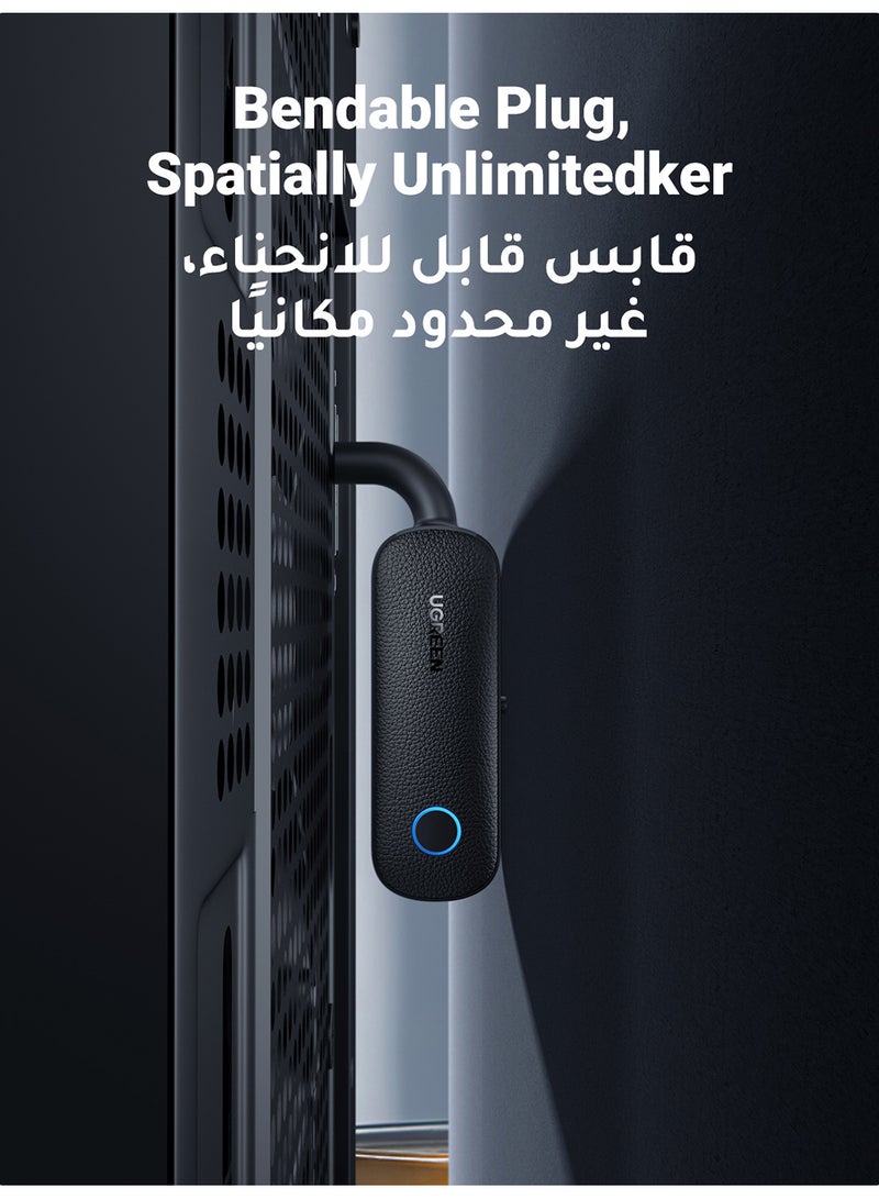 Ugreen - Bluetooth 5.0 Audio Transceiver Wireless Bluetooth Transmitter and Receiver Adapter for Wireless Music Stream with Hand-free Call Black - Image 1