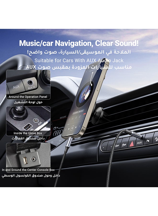 Ugreen - USB C Male to 3.5mm Audio Cable with DAC Chip 1M Headphone Adapter Audio Male Jack Plug Cable Car Stereo Adapter for iPad Pro 2021 Air 4 Samsung S21 Note20 Pixel 5 Black - Image 1