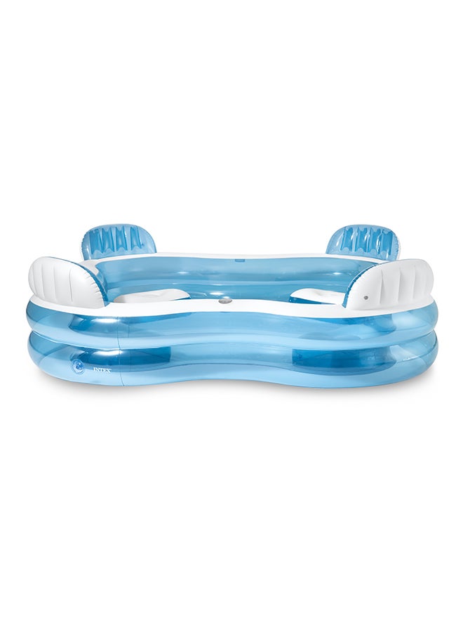 Intex Family Lounge Pool with Seats – Square Design, 990L Capacity – 229x229x66 cm