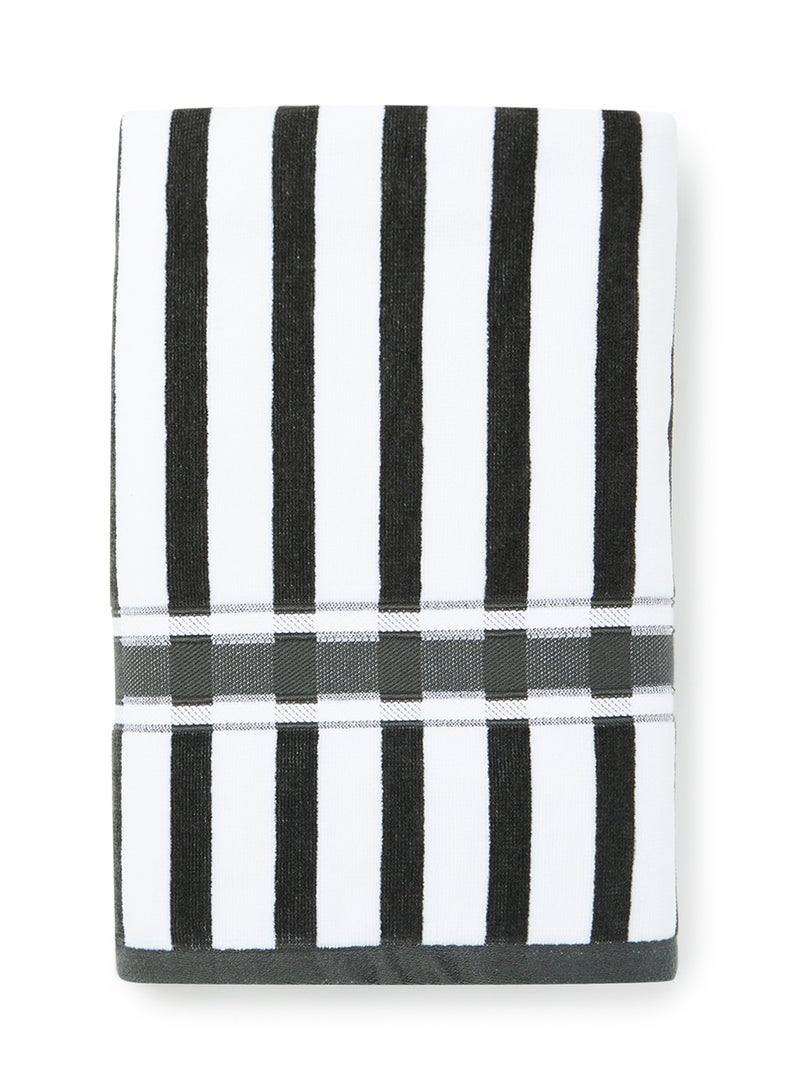White Rose 100%  COTTON YARN DYED MULTI COLOR STRIPE LUXURY 500 GSM HIS AND HER SUPER COOL BATH SHEET 80X160 cm DARK GREEN DARK GREEN 80X160cm  - Image 2