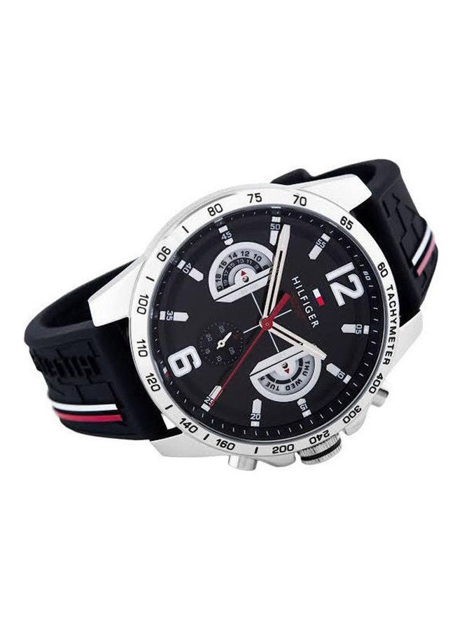 تومي هيلفيغر ساعة يد كرونوغراف بسوار من المطاط طراز 1791473 للرجال - Image 2