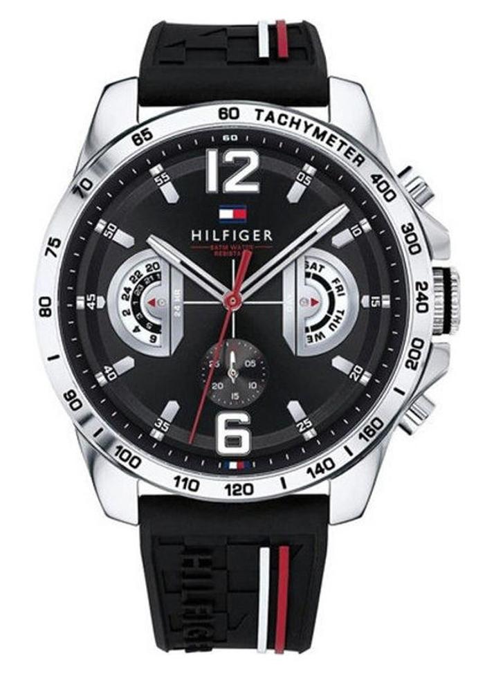 TOMMY HILFIGER Men's Rubber Chronograph Watch 1791473 - Image 1