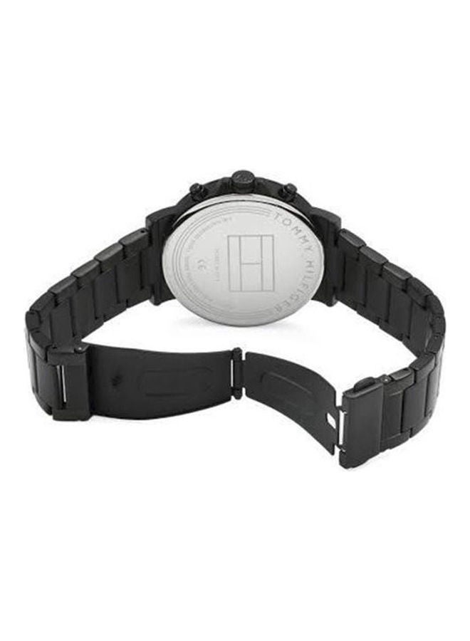 تومي هيلفيغر ساعة يد كرونوغراف بسوار من الستانلس ستيل طراز 1710383 للرجال - Image 2