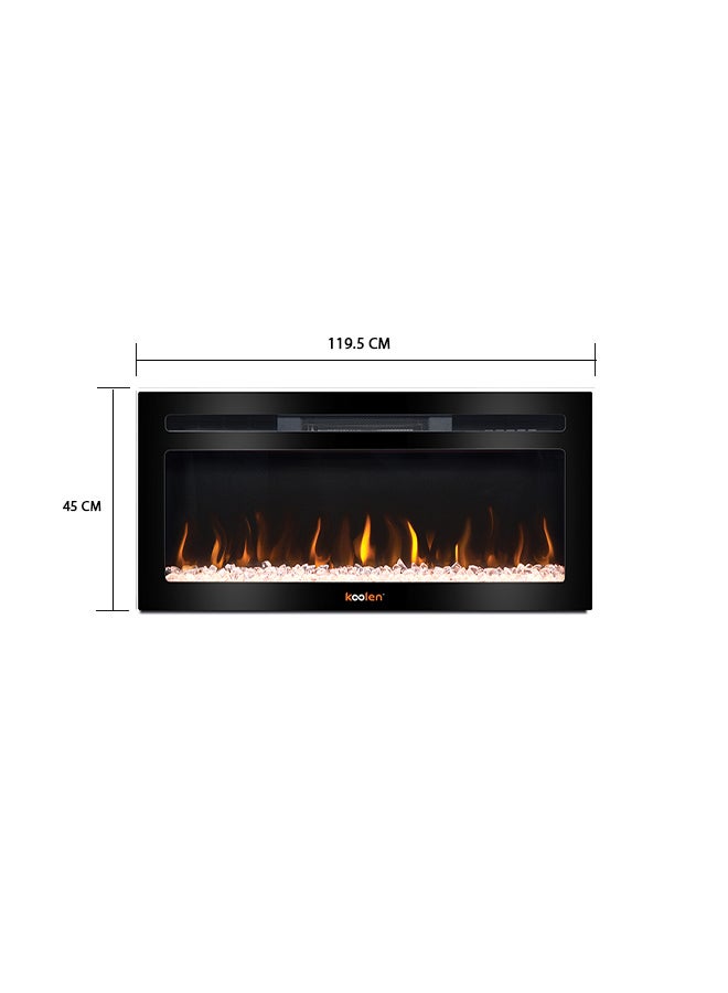 KOOLEN LED Fireplace Heater With Bluetooth And Speaker 2000 W 807102036 Black - Image 2