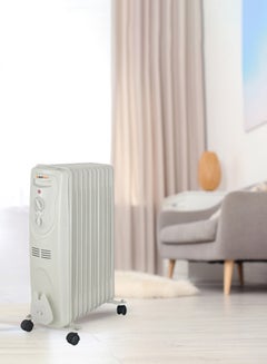 كولن مدفأة الرادياتير مملؤة بالزيت مقسمة إلى 11 جنيح تبريد 2000 W 807102030 أبيض  - Image 3