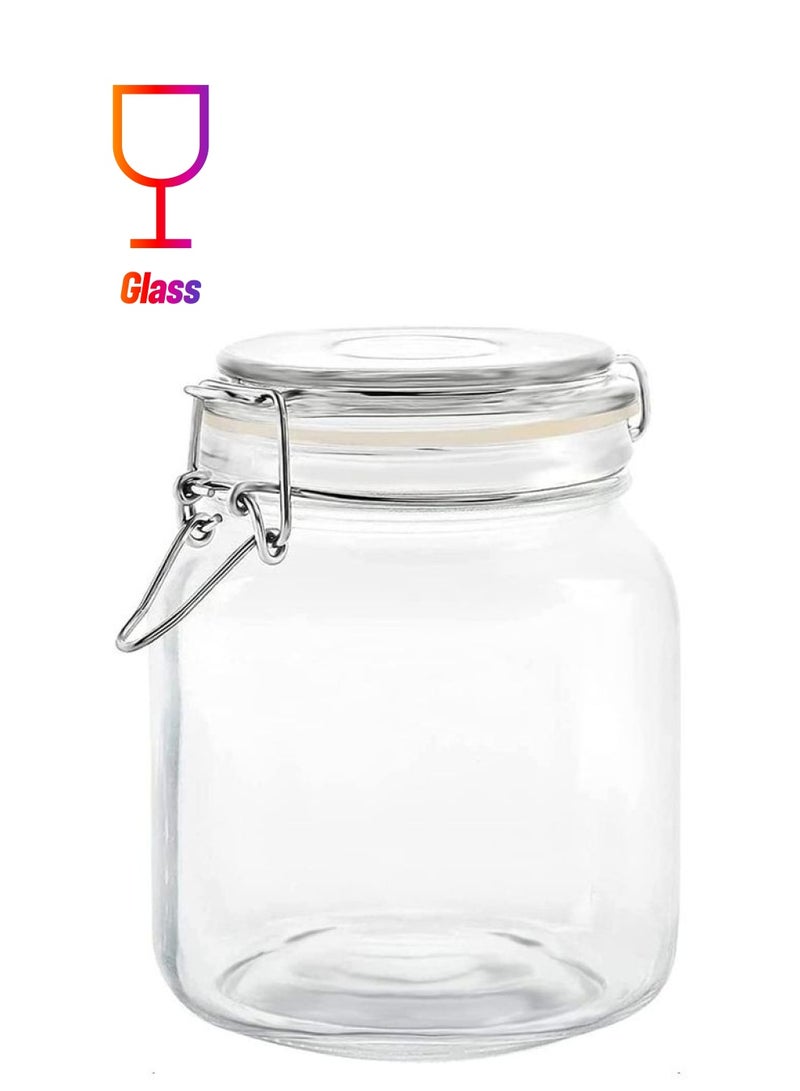 AIWANTO Glass Canister Storage Jar Clear - Image 1