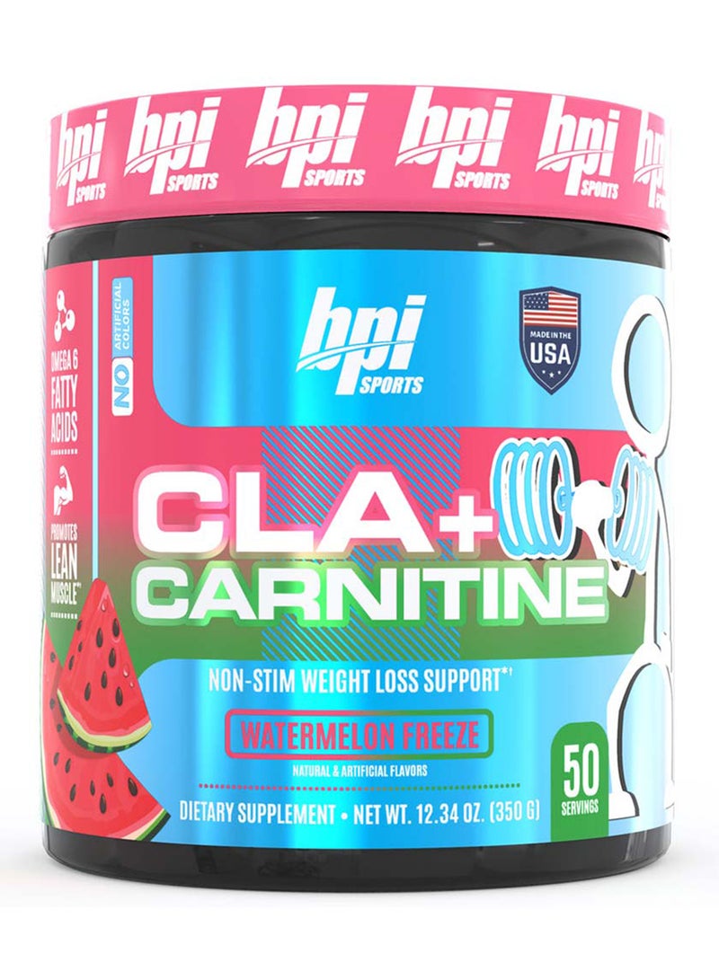 بي بي آي سبورتس مسحوق سي ال ايه + كارنيتين غير مؤقت - بنكهة البطيخ المجمد - 50 حصة