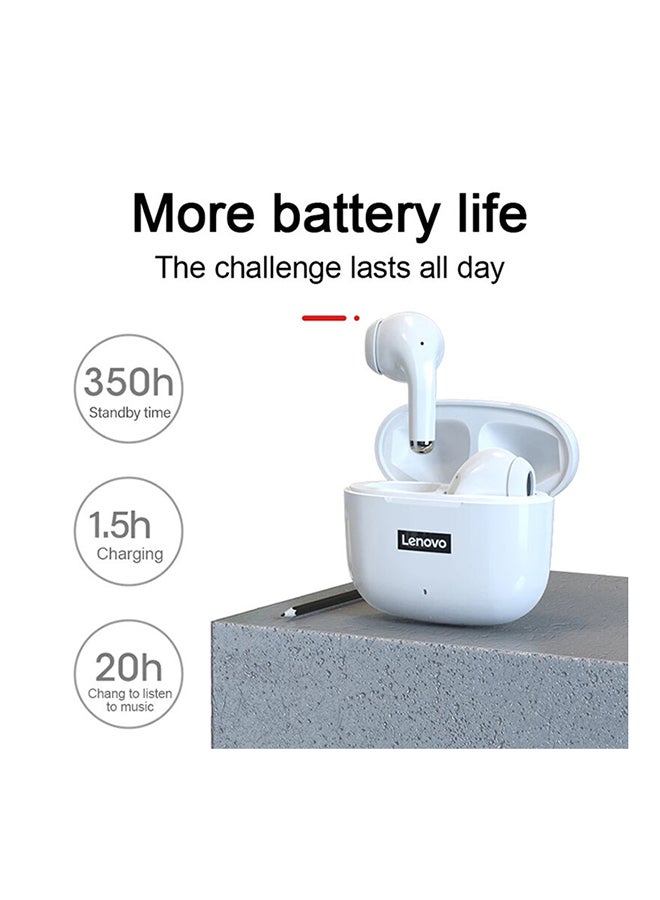 لينوفو إيربادز LP40 برو لاسلكية بإصدار جديد تدعم تقنية TWS والبلوتوث 5.1 والهاي فاي وإلغاء الضوضاء المحيطة بصوت جهير ستيريو بمنفذ Type-C أسود - Image 4