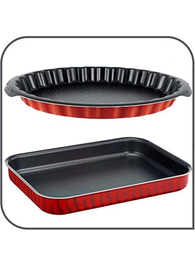 تيفال طقم أواني طبخ G6 تيمبو فليم من 10 قطع أحمر/أسود - Image 5