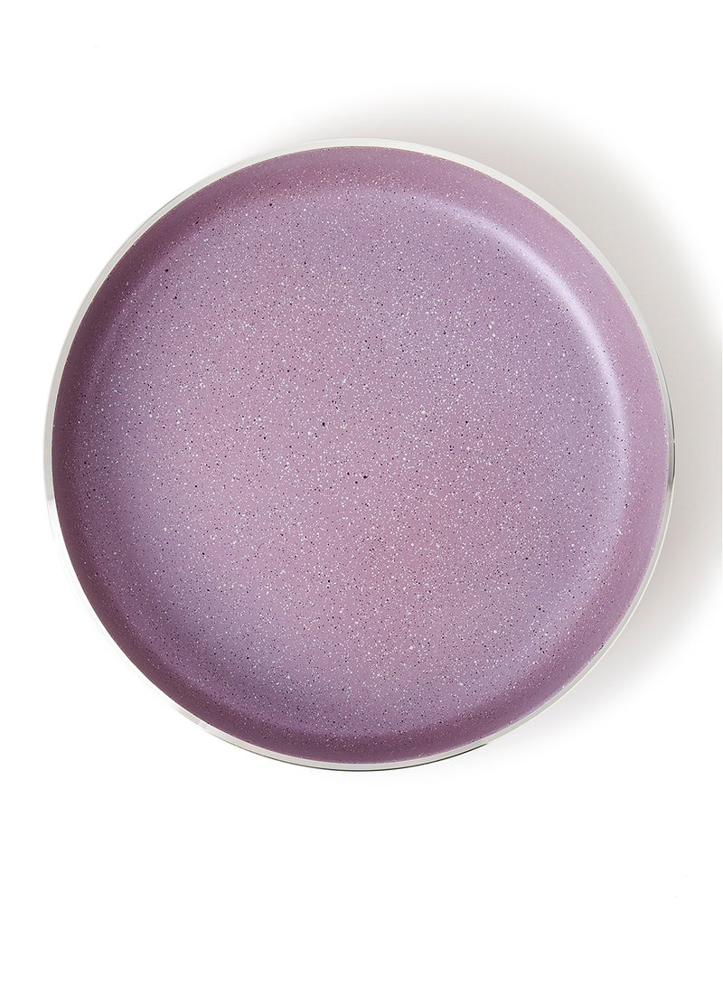 DESSINI 4-Piece Non-Stick Bakeware Set Includes 1xPan(24cm),1xPan(26cm),1xPan(28cm),1xPan(30cm) Purple/Silver - Image 3