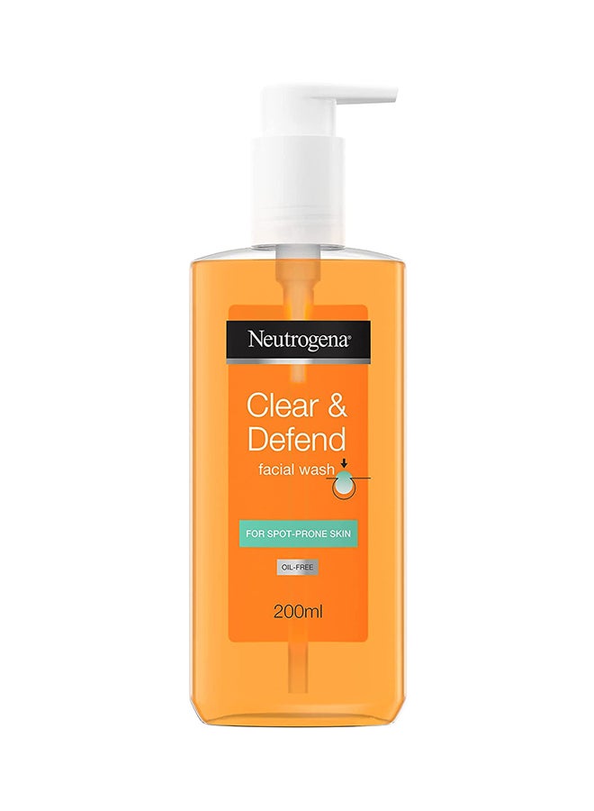 Neutrogena Clear And Defend Facial Wash Orange 200ml - Image 1