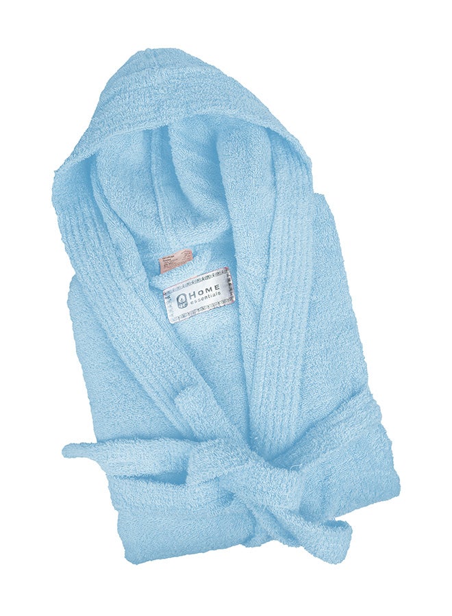 Home Essentials - Bliss Casa Unisex Bathrobe 100% Cotton Super Soft Highly Absorbent Bathrobes For Women & Men Perfect for Everyday Use Unisex Adult Light Blue Adult Size - Image 1