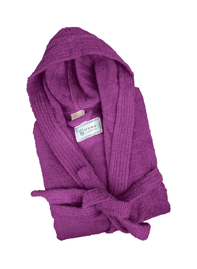 Home Essentials - Bliss Casa - Unisex Bathrobe - 100% Cotton Super Soft Highly Absorbent Bathrobes For Women & Men- Perfect for Everyday Use Unisex Plum Adult Size - Image 1