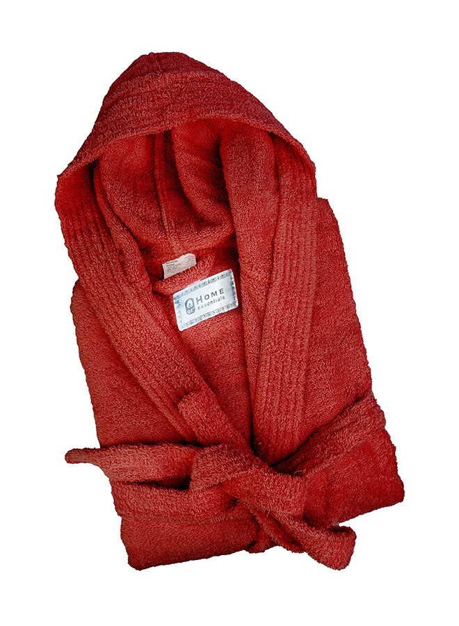 Home Essentials Bliss Casa - Unisex Bathrobe - 100% Cotton Super Soft Highly Absorbent Bathrobes For Women & Men- Perfect for Everyday Use Unisex Adult Red Adult Size