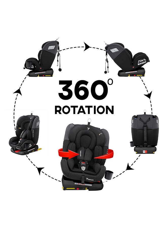 Evolve 360° Car Seat 0 - 12Yrs Black With Isofix