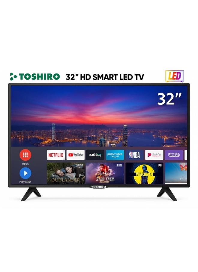 توشيرو تلفزيون ذكي أندرويد عالي الدقة LED مقاس 32 بوصة مع جودة صورة رائعة. TRO32SLED أسود TRO32SLED أسود - Image 1
