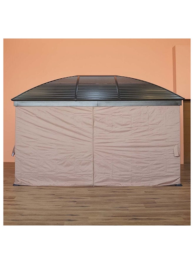 DANUBE HOME Montero Gazebo Aluminium Frame Patio Tent Canopy For Garden Brown 300x400cm  - Image 4