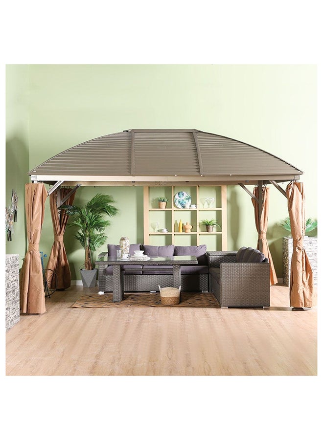 DANUBE HOME Montero Gazebo Aluminium Frame Patio Tent Canopy For Garden Gold 300x400cm  - Image 1